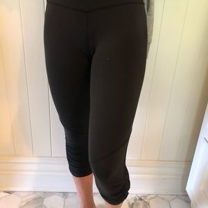 Cropped Black Lululemon pant.